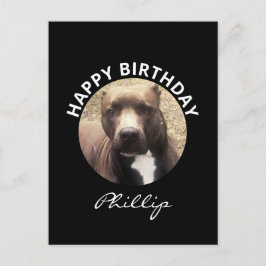 Pit Bull Dog Geburtstags Custom Foto Postkarte