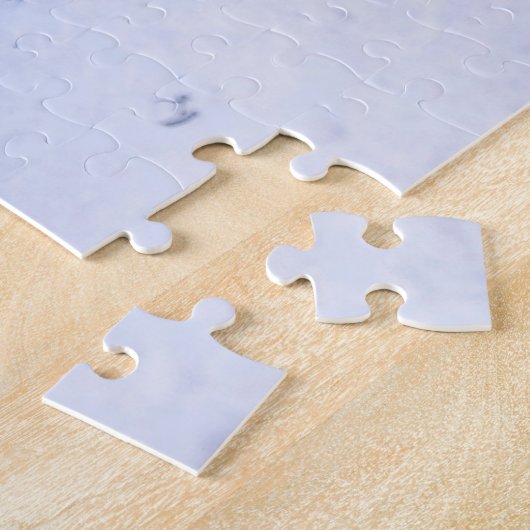 Pit Bull Dog in Snow sitzend im Weihnachtswagen Puzzle (Seite)