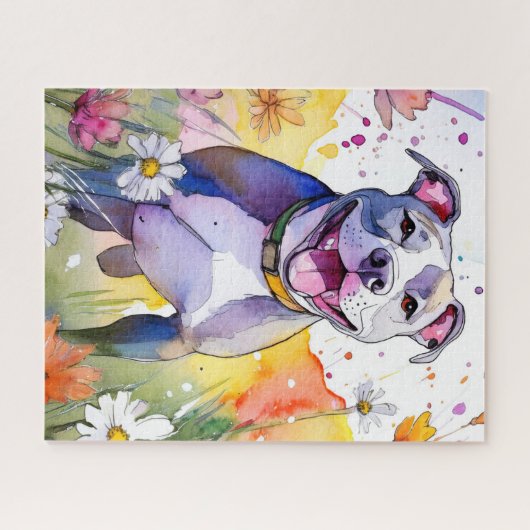 Pit Bull Dog Jigsaw Puzzle (Horizontal)