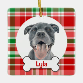 Pit bull Dog Ornament, Blue Staffy Ornament