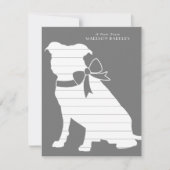 Pit Bull Dog Puppy Pitbull Danke Karte (Vorderseite)