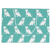 Pit Bull Dog Puppy Pitbull Große Geschenktasche Geschenktüte (Rückseite)