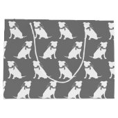 Pit Bull Dog Puppy Pitbull Große Geschenktasche Große Geschenktüte (Rückseite)