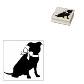 Pit Bull Dog Puppy Pitbull Gummistempel (Stempel)