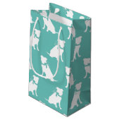 Pit Bull Dog Puppy Pitbull Kleine Geschenktasche Geschenktüte (Rückseite Schrägansicht)