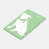 Pit Bull Dog Puppy Pitbull Nachhinweise Post-it Klebezettel (angewinkelt)