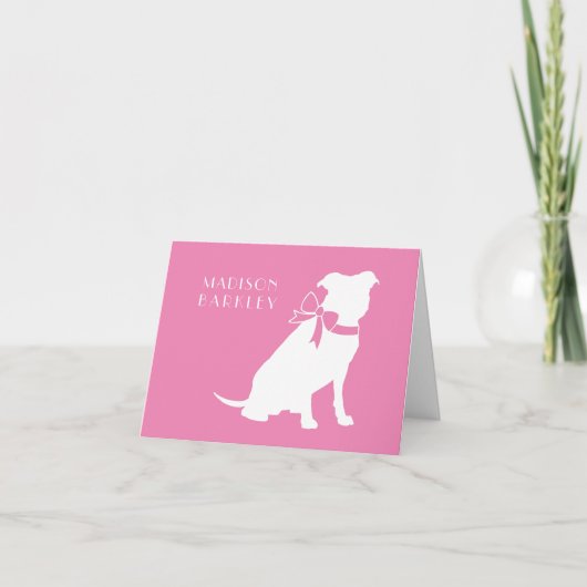 Pit Bull Dog Puppy Pitbull Note Card (Vorderseite)