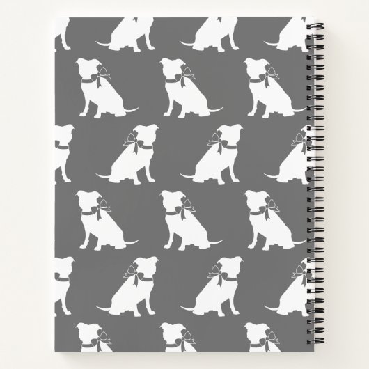 Pit Bull Dog Puppy Pitbull Notebook Notizblock (Rückseite)