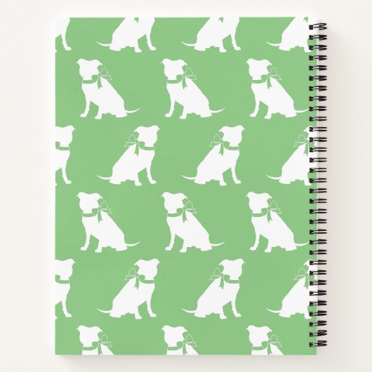 Pit Bull Dog Puppy Pitbull Notebook Notizblock (Rückseite)