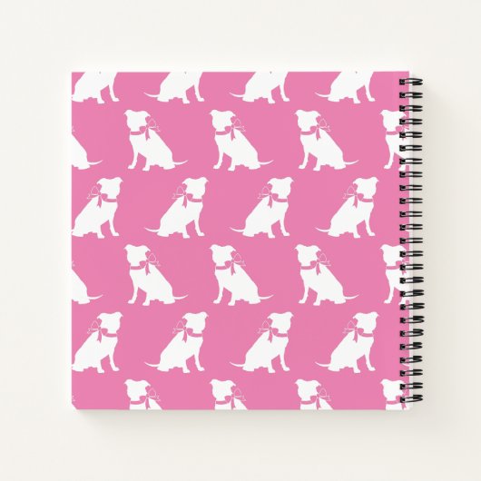 Pit Bull Dog Puppy Pitbull Notebook Notizblock (Rückseite)