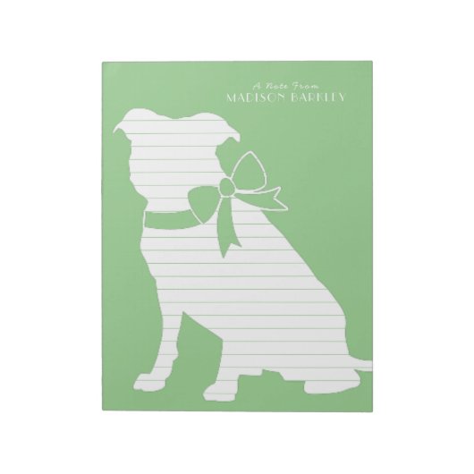 Pit Bull Dog Puppy Pitbull Notepad Notizblock (Rotiert)