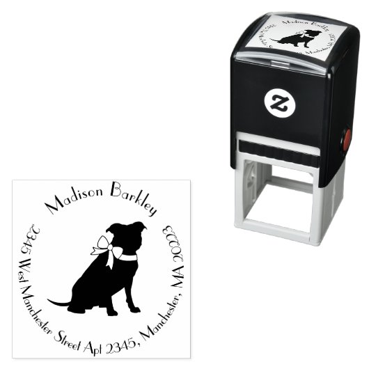 Pit Bull Dog Puppy Pitbull Permastempel (Beispiel)