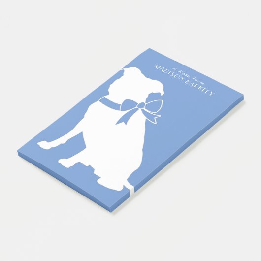 Pit Bull Dog Puppy Pitbull Post-it Klebezettel (angewinkelt)