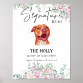 Pit Bull Dog Signature Drink Sign Poster (Vorne)