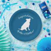 Pit Bull Dog Thema Kinderdusche Blue Boy Pitbull Pappteller (Party)