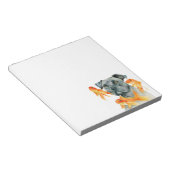 Pit Bull Dog und Goldfish Wasserfarbe Notizblock (angewinkelt)