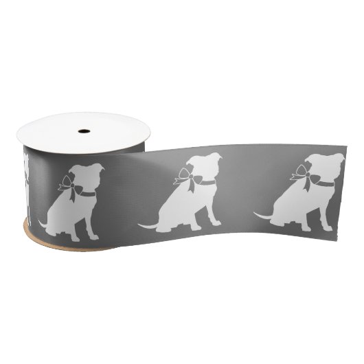 Pit Bull Dog Welpe Pitbull Satin Ribbon Satinband (Spule)
