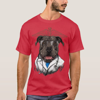 Pit Bull Dogtor Tierarzt T-Shirt