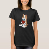 Pit Bull Drink Wine Dog T-Shirt (Vorderseite)