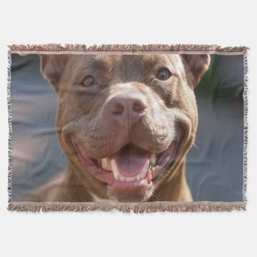 Pit Bull-Foto hinzufügen Anpassen Decke (Vorderseite)