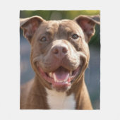 Pit Bull-Foto hinzufügen Anpassen Fleecedecke (Vorderseite)