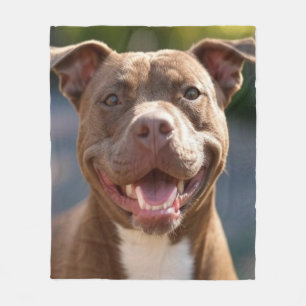 Pit Bull-Foto hinzufügen Anpassen Fleecedecke