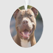 Pit Bull-Foto hinzufügen Anpassen Ornament (Vorderseite)