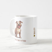 Pit Bull Funny Personalisiert Kaffeetasse (Vorderseite Links)