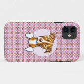 Pit Bull Girly Pink Paw Prints Case-Mate iPhone Hülle (Rückseite (Horizontal))