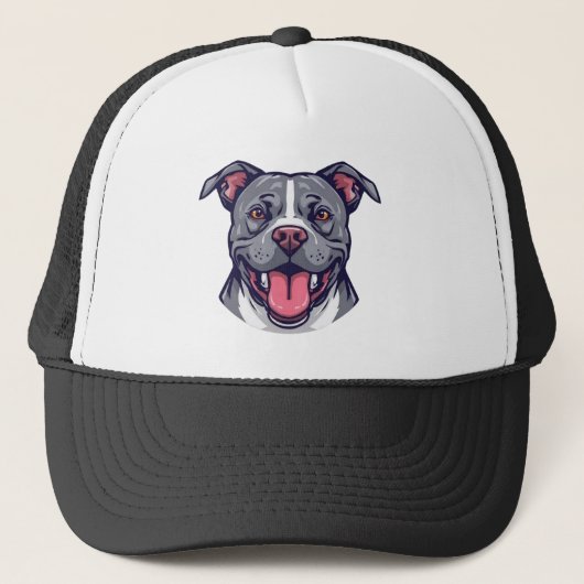 Pit Bull Graphic Art -Bully Breed Dogs- Dog Lover Truckerkappe (Vorderseite)
