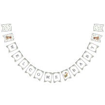 Pit Bull Greenery Baby Shower Puppy Banner