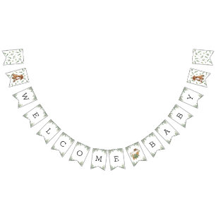 Pit Bull Greenery Baby Shower Puppy Banner