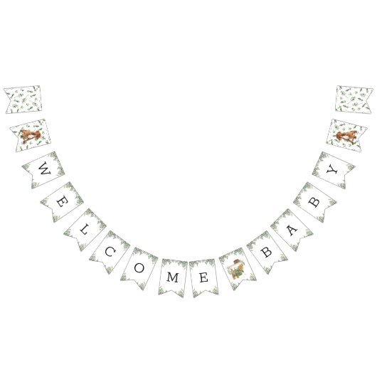 Pit Bull Greenery Baby Shower Puppy Banner (Alle)