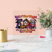 Pit Bull Halloween Erntedank Weihnachtsklassiker Acrylschild (Hochzeit)