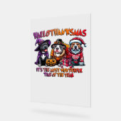 Pit Bull Halloween Erntedank Weihnachtsklassiker Acrylschild (Winkel)