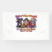 Pit Bull Halloween Erntedank Weihnachtsklassiker Banner (Horizontal)