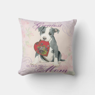 Pit Bull Heart Mama Kissen