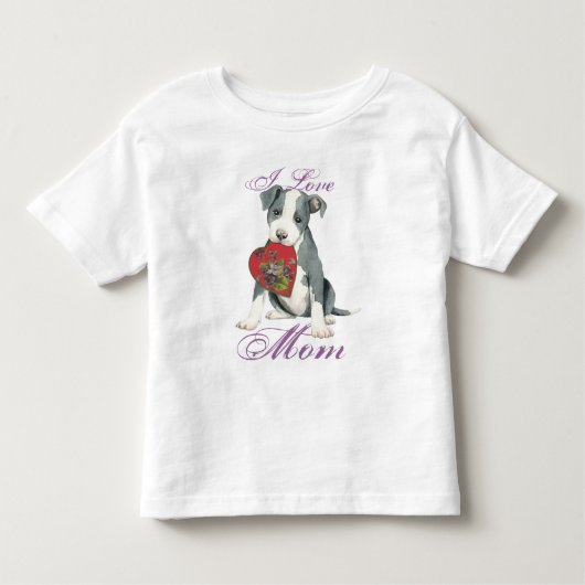 Pit Bull Heart Mama Kleinkind T-shirt (Vorderseite)