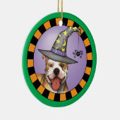 Pit Bull Hexe Keramikornament (Rechts)