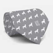 Pit Bull Hogs Muster Mit Monogramm Veterinary Krawatte (Gerollt)