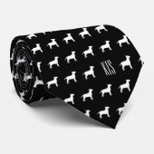 Pit Bull Hogs Muster Mit Monogramm Veterinary Krawatte (Gerollt)