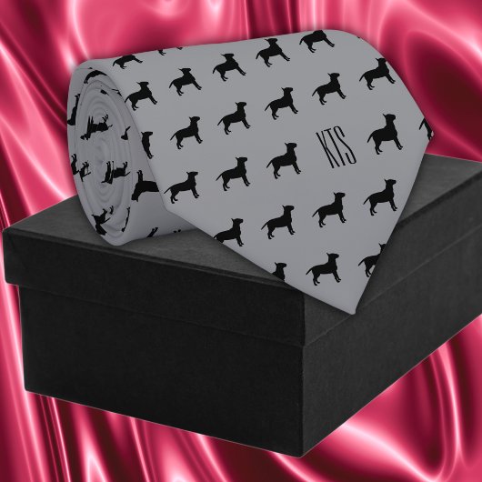 Pit Bull Hogs Muster Mit Monogramm Veterinary Krawatte