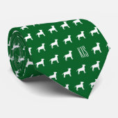 Pit Bull Hogs Muster Mit Monogramm Veterinary Krawatte (Gerollt)