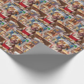 Pit Bull Holiday Baking: Festliche Weihnachten Geschenkpapier (Ecke)