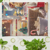 Pit Bull Holiday Baking: Festliche Weihnachten Geschirrtuch (Gefaltet)