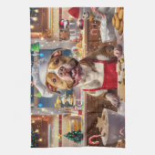 Pit Bull Holiday Baking: Festliche Weihnachten Geschirrtuch (Vertikal)