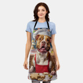 Pit Bull Holiday Baking: Festliche Weihnachten Schürze (Getragen)