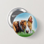 Pit Bull hört dich Button (Vorne & Hinten)