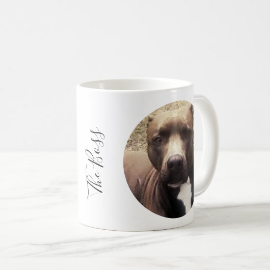 Pit Bull Hund Custom Pet Foto Kaffeetasse (VorderseiteRechts)