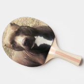 Pit Bull Hund Custom Pet Foto Tischtennis Schläger (Seitenansicht)